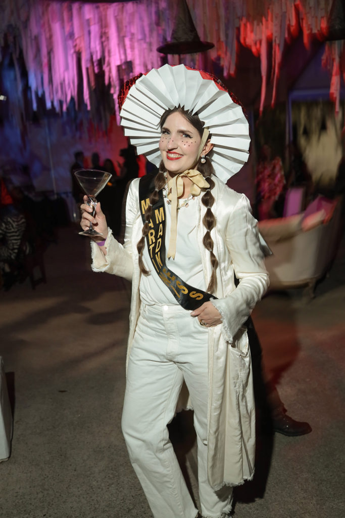 Costume winner Hilary Williams  at Houston Center for Contemporary Craft Martini Madness (Photo by Katy Anderson)