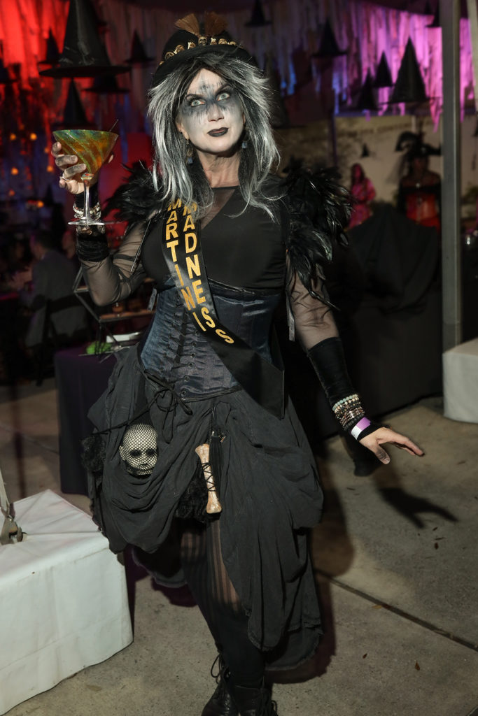 Costume winner Karen Carr  at Houston Center for Contemporary Craft Martini Madness (Photo by Katy Anderson)