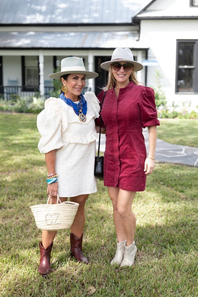 KPRC 'Houston Life' co-host Courtney Zavala, Jill Davis at The Cotton Pearl Motel brunch reveal in Round Top. (Photo by Daniel Ortiz)