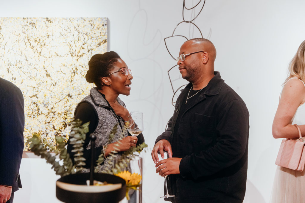 Ariel Bounds, Jordan Lee Harris at CoolxDad X Color Box at ELLIO Fine Art (Photo by William Issac)