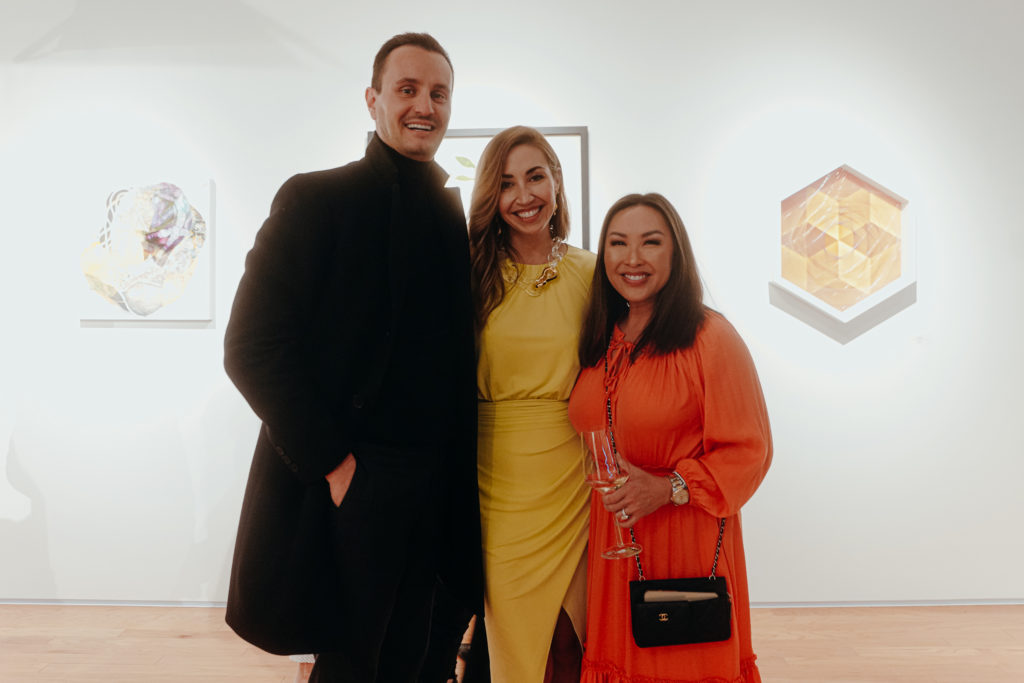 Julien Nolan, Trish Matute, Lily Jang at CoolxDad X Color Box at ELLIO Fine Art (Photo by William Issac)