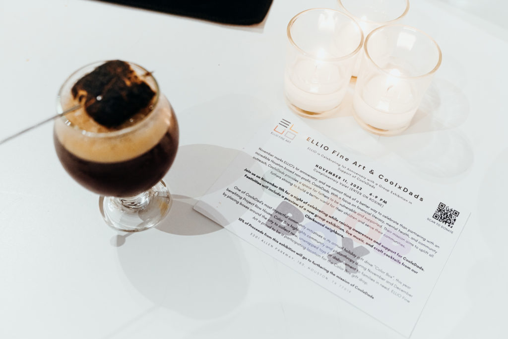 Clarkwood crafted the cool cocktails at CoolxDad x Color Box at ELLIO Fine Art. (Photo by William Issac)