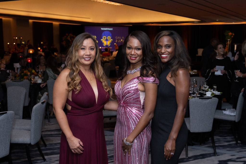 Mary Ma, Dr. Toma Omofoye, Dr. Megan Kalambo at The Health Museum gala (Photo by Wilson Parish)