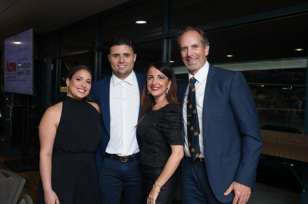 Dayara & Aledmys Diaz, Silvia Salle, Peter Wood at the Sunshine Kids 40th anniversary celebration (Photo by Daniel Ortiz)