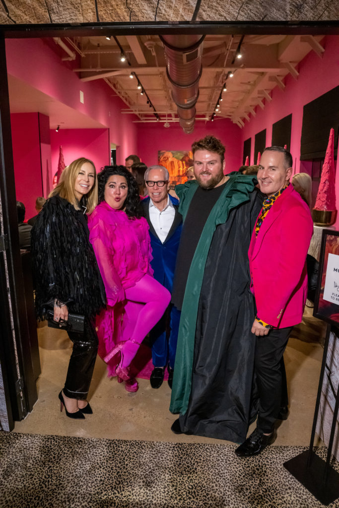 Dee Hilfiger, Ashley Longshore, Tommy Hilfiger, Corbin Chamberlin, Brian Bolke (Photo by Bruno Snap the Picture and Polaroids by Ashley Longshore and Ali Williams)