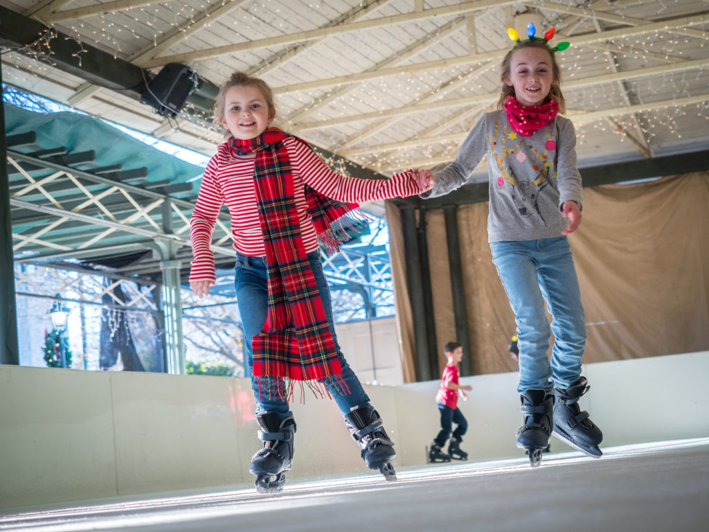 Rent a pair of skates and jump on the ice-skating rink in the center of town.