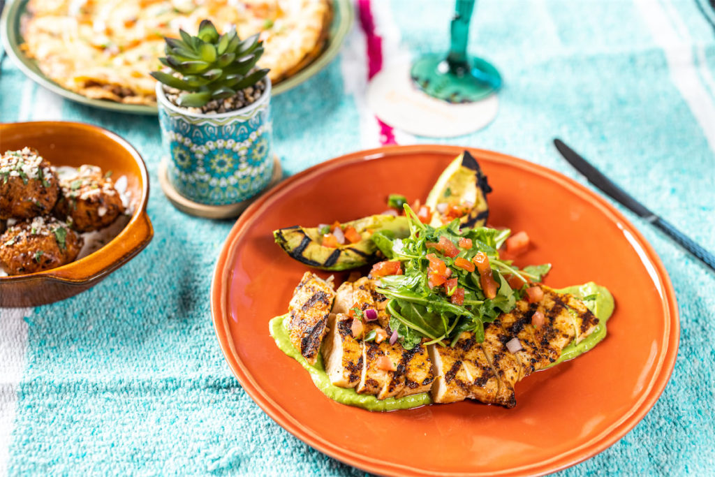 Escondido offers Tex-Mex classics including a fresh shrimp cocktail. (Photo by Kathy Tran)