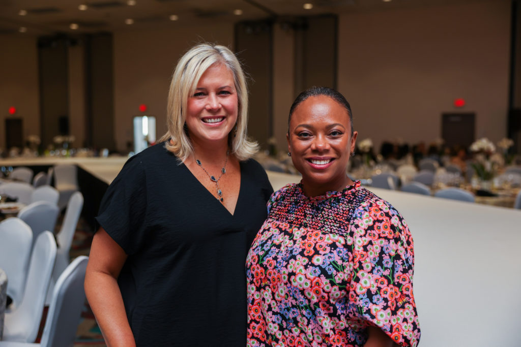Deana Haygood, Tiffany Dugar-Hatchett at the Houston Ballet Nutcracker Market Saks Fifth Avenue Luncheon. (Photo by Melissa Taylor)