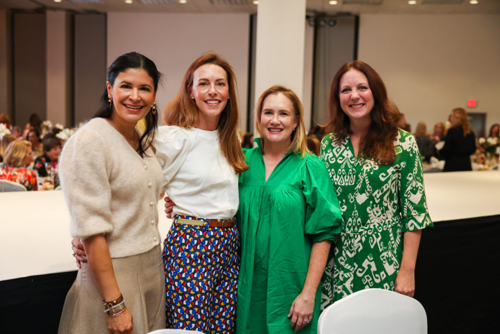 Kristy Bradshaw, Marissa Avery, Henly Old, Lindsey Bown at the Houston Ballet Nutcracker Market Saks Fifth Avenue Luncheon. (Photo by Melissa Taylor)