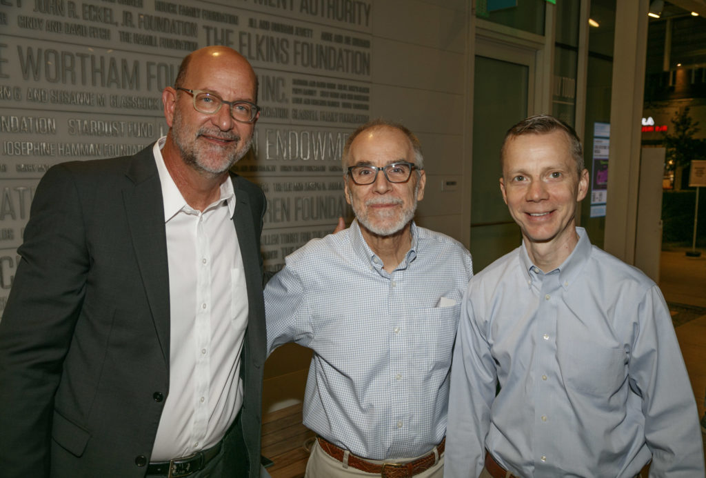 Houston Mod board member David Bucek, Houston Mod master mods Malcolm Perry, Jeff Carowitz at Houston Mod William F. Cody lecture and book signing (Photo by Benjamin Hill)