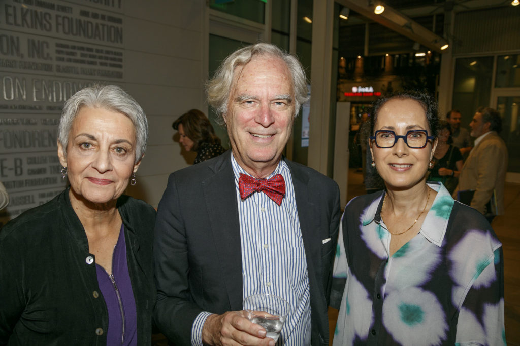 Diann Lewter, Houston Mod master mod Stephen Fox, Mandy LeBlanc at Houston Mod William F. Cody lecture and book signing (Photo by Benjamin Hill)