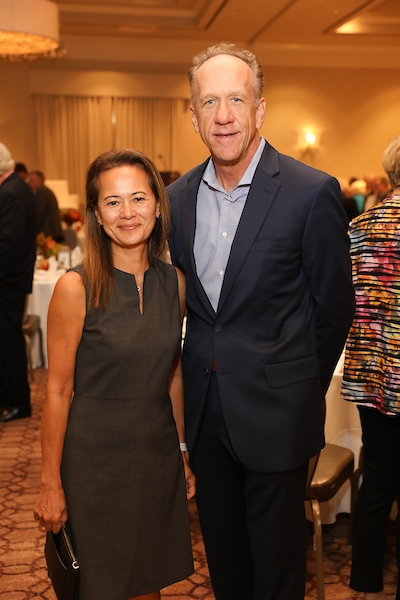 Carol Brooks, Steve Lucchesi at the Houston Heritage Luncheon (Photo by Priscilla Dickson)