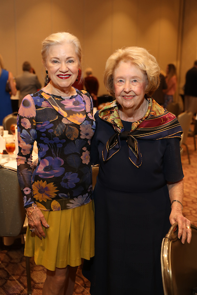 Jo Furr, Harriet Latimer at the Houston Heritage Luncheon (Photo by Priscilla Dickson)