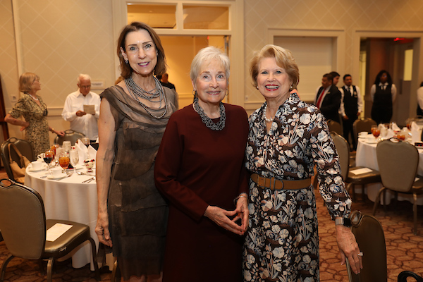 Mary Maxey, Nancy Willerson, Ginger Blanton at the Houston Heritage Luncheon (Photo by Priscilla Dickson)