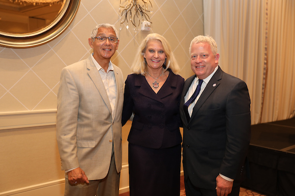 Council Member Robert Gallegos, executive director Alison Bell, Council Member David Robinson at the Houston Heritage Luncheon (Photo by Priscilla Dickson)