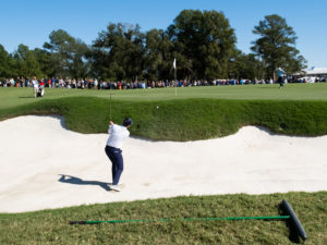 PGA golfer Tony Finau plays in Round Four en route to victory in the 2022 Cadence Bank Houston Open at Memorial Park Golf Course, Sunday