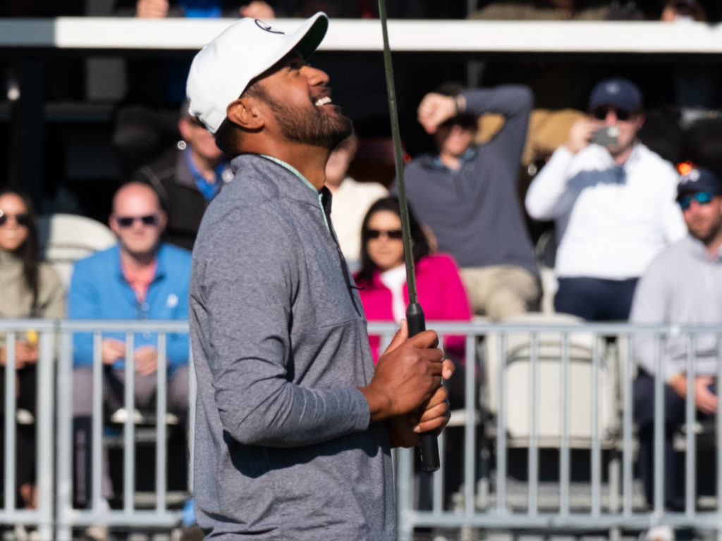 Tony Finau was in a zone of his own at the Houston Open. (Photo by F. Carter Smith)