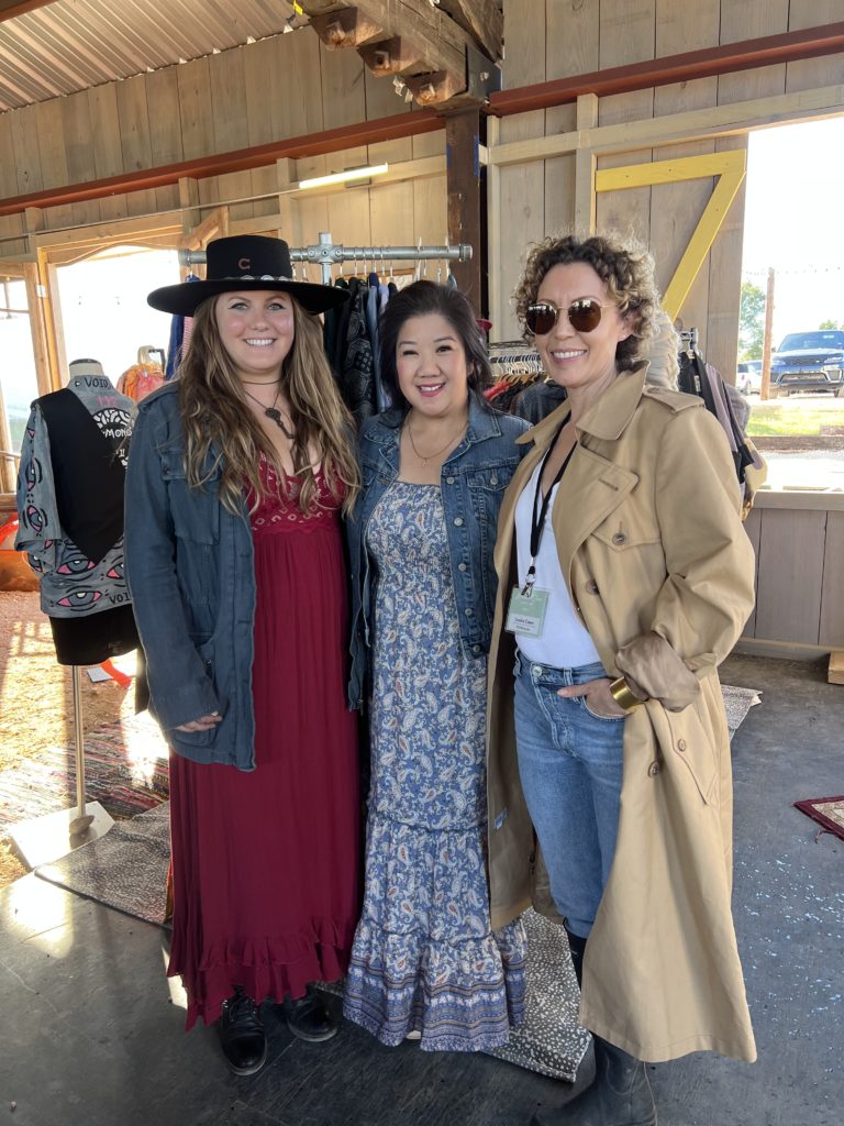 Lizzy Welch, Mary Hoang-Do, Candice Cowin at The Halles Sip & Shop (Photo by CDA)  