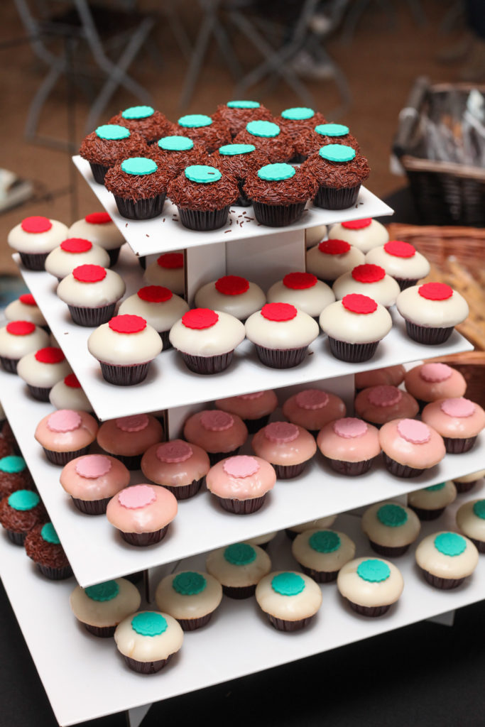 Crave Cupcakes towers at Disco Cowboy Thank You Party (Photo by Chris Pierre Bachman)