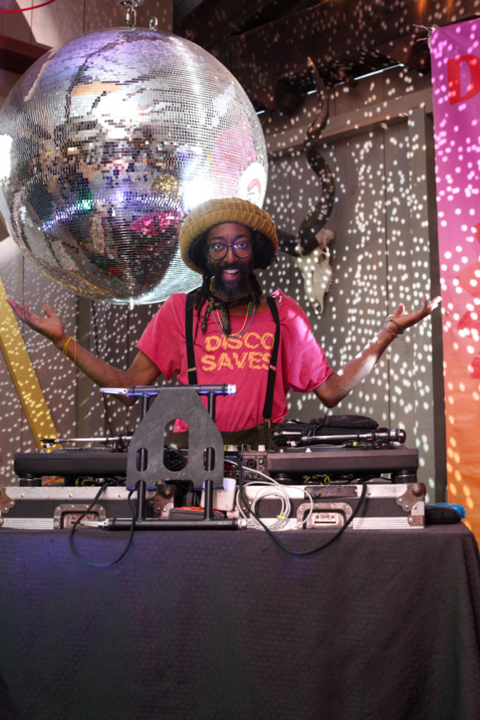 DJ Melodic manned the decks at Disco Cowboy Thank You Party. (Photo by Chris Pierre Bachman)