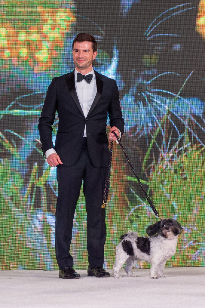 JD Adamson with Dolly at the Citizens for Animal Protection gala (Photo by Jacob Power)