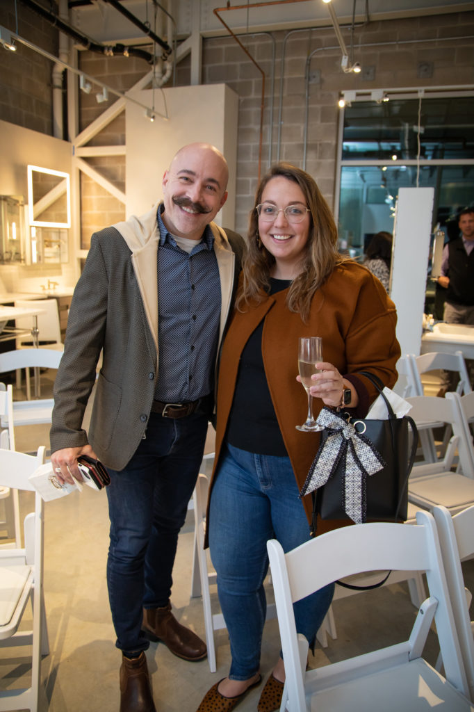 Jason Grigar, Ellen Eilers at Barbara Sallick book signing at Elegant Additions (Photo by Miroma Photography)