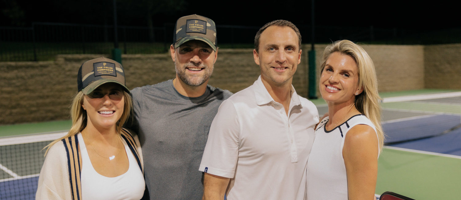Chairs Allie & Jay Fields, Jason & Lindley Arnoldy at the pickleball tournament benefiting A Shelter for Cancer Families (Photo by Jenny Antill)