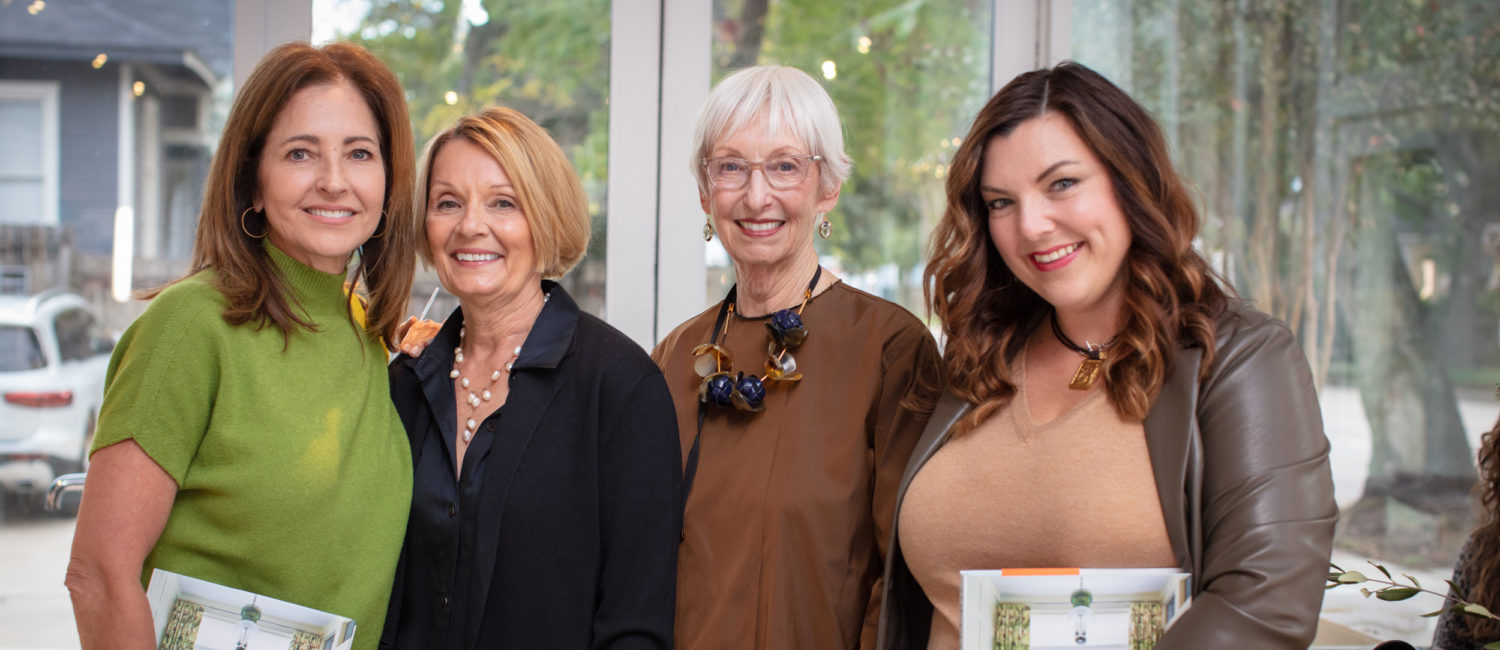 Kara Childress, Elegant Additions owner Julie Koch, "The Ultimate Bath" author Barbara Sallick, Gina Elkins at Barbara Sallick book signing at Elegant Additions (Photo by Miroma Photography)