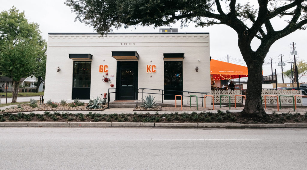 The exterior of the new Goode Company concept, Kitchen & Cantina in the former location of Down House in the Heights. (Photo by Caroline Fontenot)