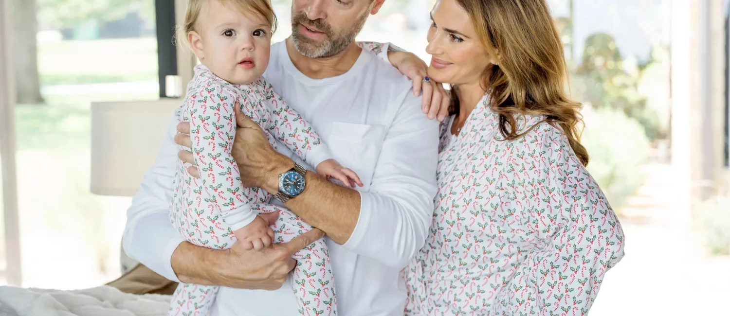 Lila – Candy Canes and Holly print robe for mom is made to match