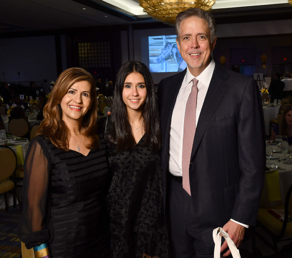 Mehrnaz Gill, Sarah Gill, Parker Binion at the iWrite Gala at the Hilton Americas Houston Hotel. (Photo by Dave Rossman)