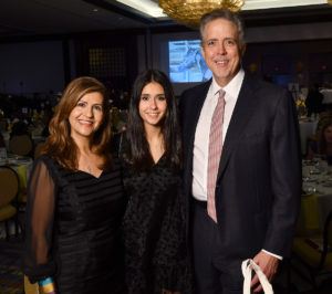 Mehrnaz Gill, Sarah Gill and Parker Binion at the iWrite Gala at the Hilton Americas Hotel Saturday Nov. 05,2022. (Dave Rossman photo) (Photo by Dave Rossman)