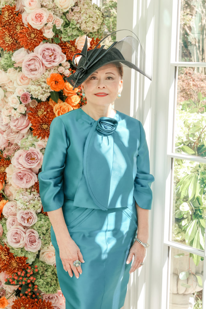 Hostess Rini Ziegler at 'The Ultimate Garden Party' benefiting the Houston Symphony.  (Photo by Priscilla Dickson)