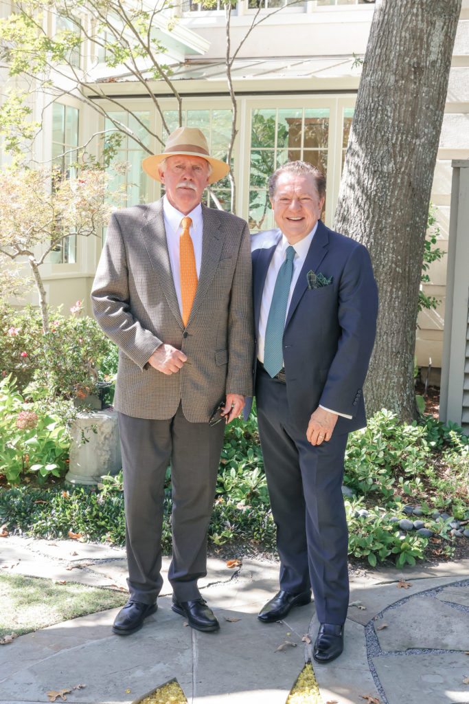 Host Edward Ziegler, Bill Stubbs at 'The Ultimate Garden Party' benefiting the Houston Symphony. (Photo by Priscilla Dickson)