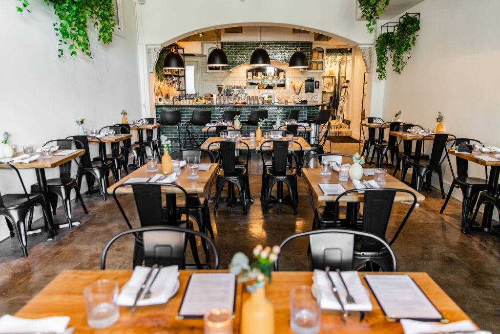 Isla & Co.'s interior is intimate, clean, and modern.