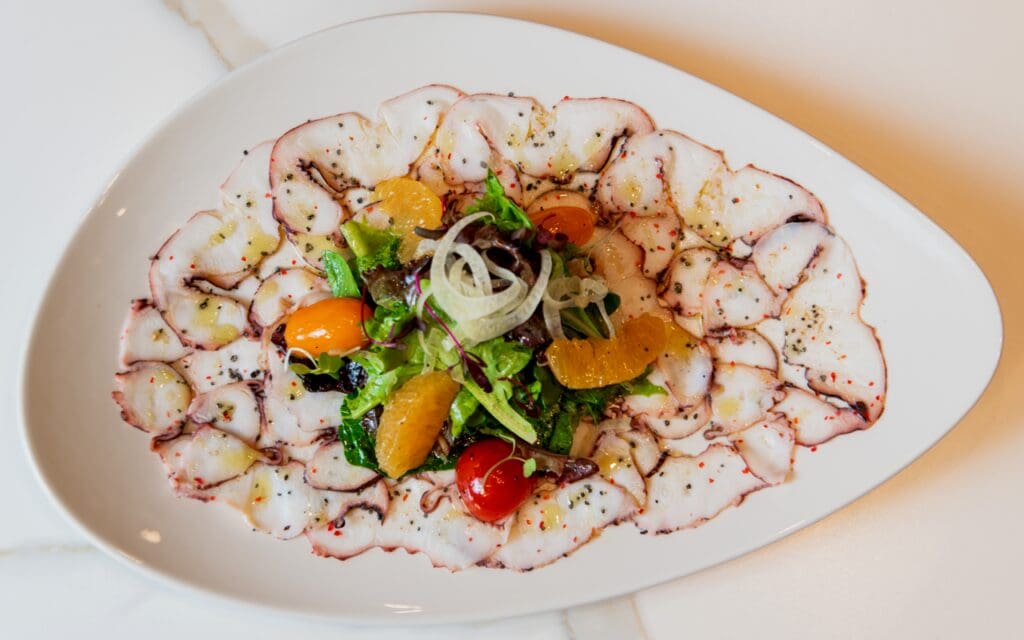 Octopus carpaccio is just one of the dishes at the new River Oaks Zanti Cucina  (Photo by Courtesy of Zanti Cucina Italiana)
