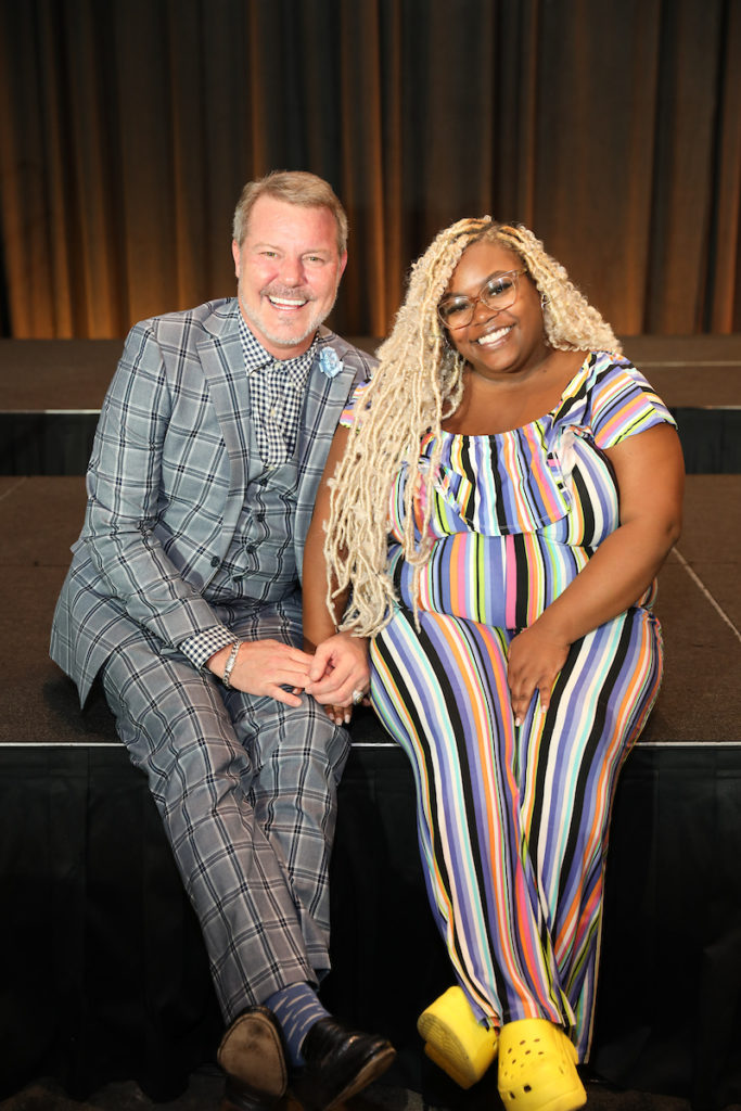 Paul-David Van Atta, performer Christina Rae at the Women of Substance luncheon. (Photo by Priscilla Dickson)