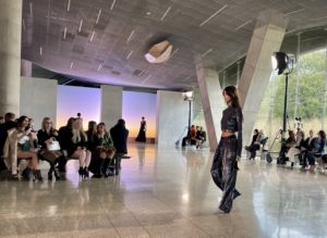 Perot – A sequined crop-top jogger. Photo by Courtney Dabney.