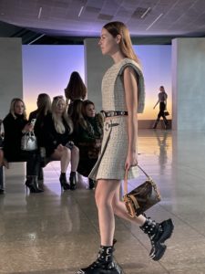 Perot – Boxy crop tops with cinched belts. Photo by Courtney Dabney.