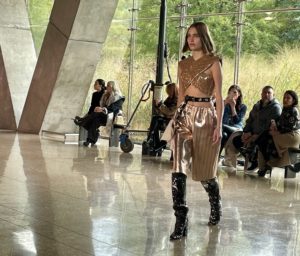 Perot – Criss-cross bandeau tops were also shimmery. Photo by Courtney Dabney.