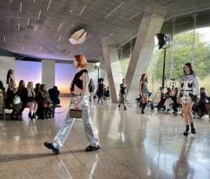 Perot – Silvered leather and bandeau tops. Photo by Courtney Dabney.