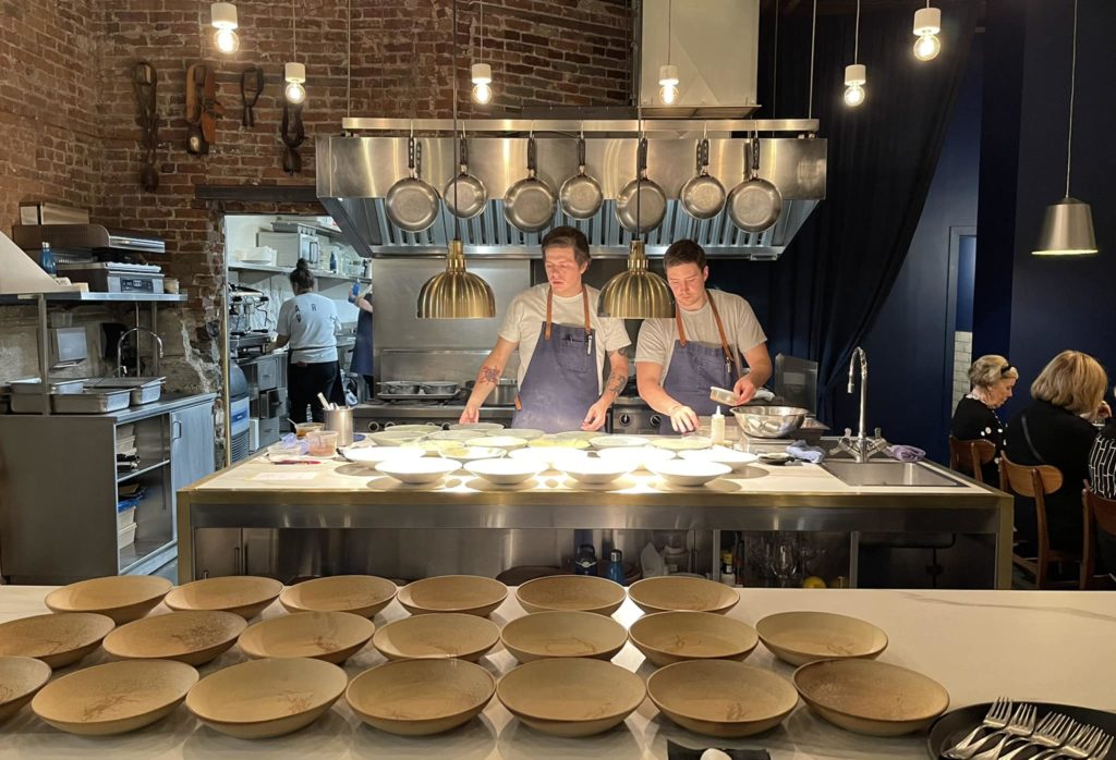 On a recent culinary tour in Quebec, Pyles booked ARVI for his guests, one of Quebec's top restaurants.