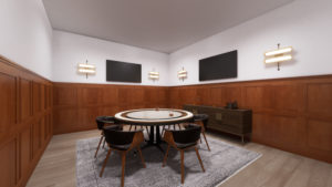 Resident Lounge-Poker Room.Residences at The Allen