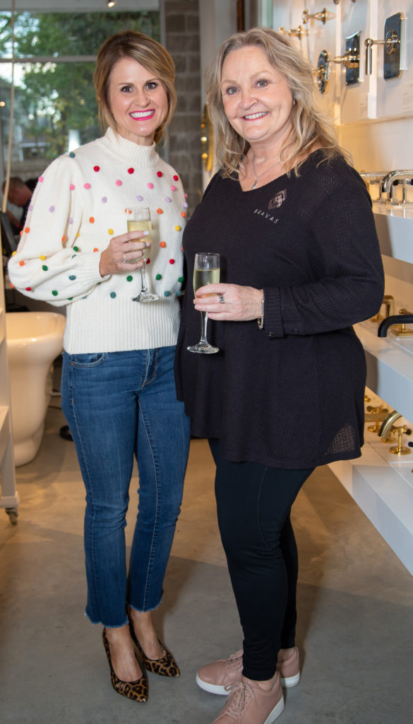 Sarena Lindsay, Angie Palmer-Davis at Barbara Sallick book signing at Elegant Additions (Photo by Miroma Photography)