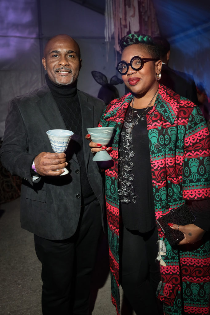 Sérgio Delemos, Janice Bond at Houston Center for Contemporary Craft Martini Madness (Photo by Katy Anderson)