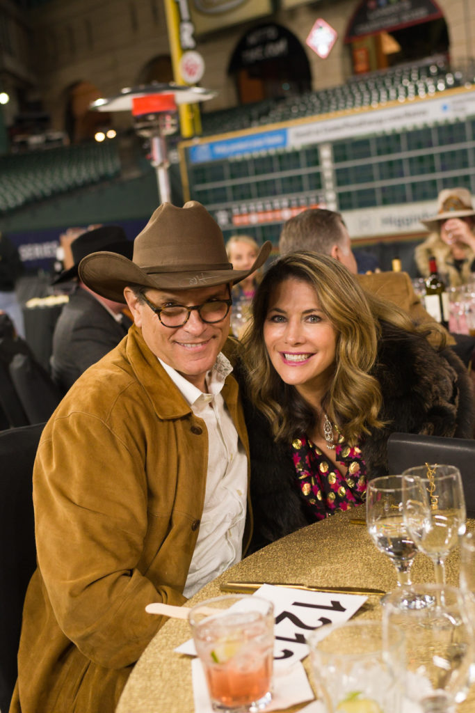 Stephen & Allison Lewis at the Shriners Children’s Celebration of the Century on the field at Minute Maid Park. (Photo by Daniel Ortiz)