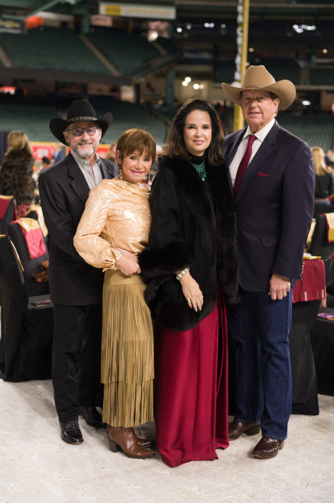 Stuart & Gaye Lynn Zarrow, Anita & Welcome Wilson Jr. at the Shriners Children’s Celebration of the Century on the field at Minute Maid Park. (Photo by Daniel Ortiz)