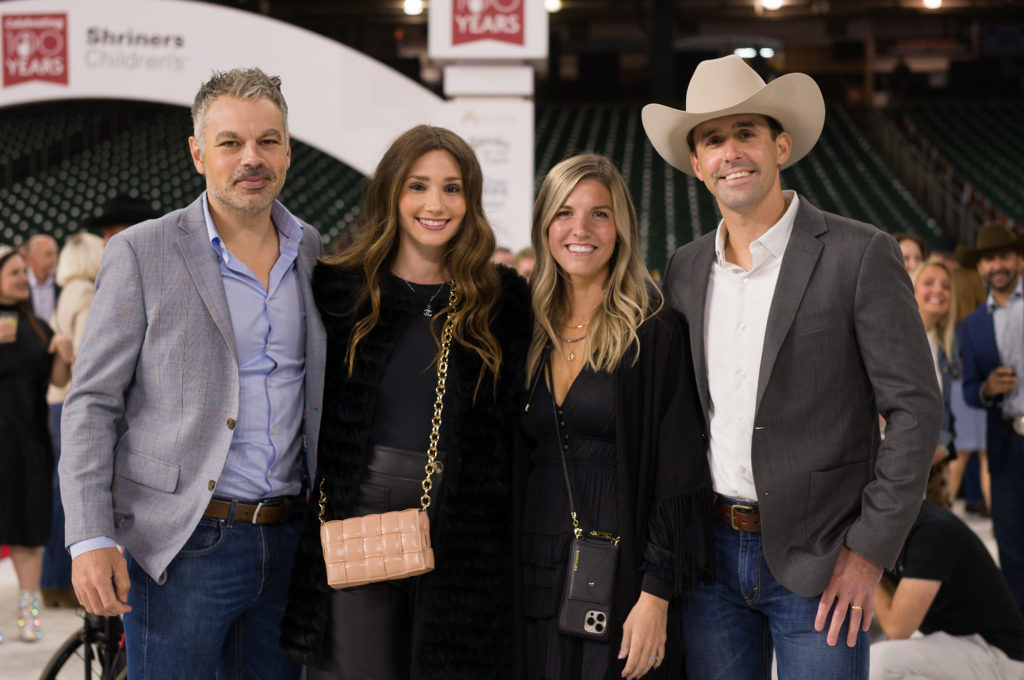 Sydney & Mike Mercer, Jessica & Ryan Graham at the Shriners Children’s Celebration of the Century on the field at Minute Maid Park. (Photo by Daniel Ortiz)