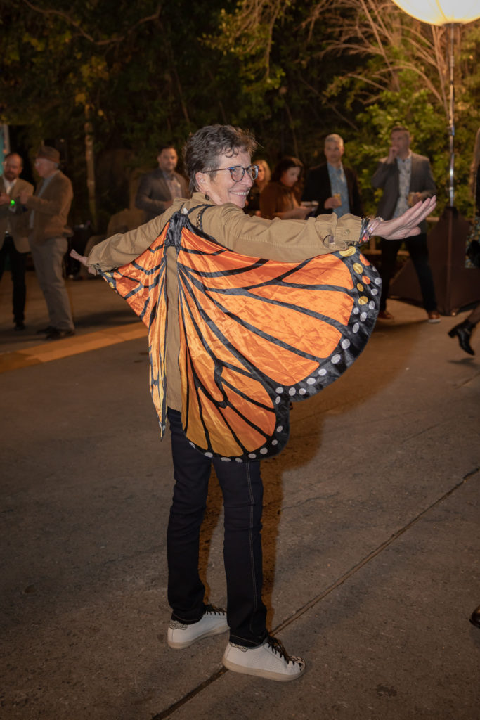 Diane Brierley came dressed as a Monarch butterfly (Photo by Thomas Garza and Rob Wythe/Wythe Portrait Studio)