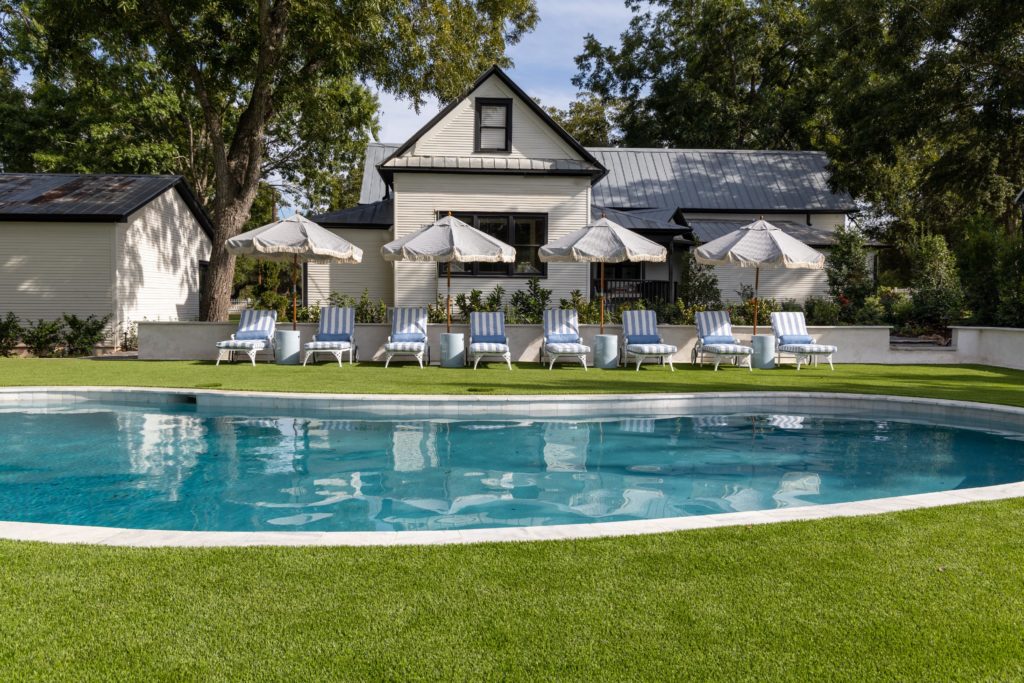 The Cotton Pearl Motel in Round Top makes its debut during the antiques festival with a midday fête. (Photo by Geibel Creative)